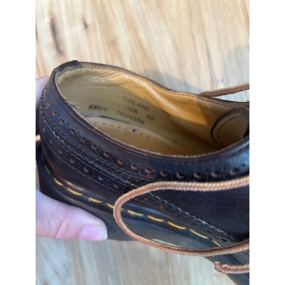 Brown Wingtip Brogue Oxford Shoes Made in England Size 10 - Picture 3 of 4